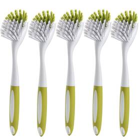 Cl-db-5gy Yeudeuy Scrub Brush For Dish Kitchen Sink Pot Pan With Stiff Bristles Yellow-green 5pcs