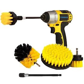 Yihata 4 Pack Drill Brush Attachments Set All Purpose Multi-purpose Power Scrubb