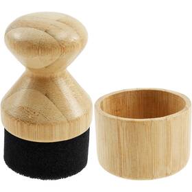 20005991901 Ymkwz Cutting Board Oil Wax Applicator With Lid And Ergonomic Handle Wood B