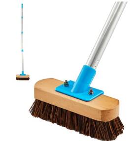 Ydb03 Yonill Heavy Duty Deck Brush With Long Handle 60 Inch Floor Scrub Stiff Natural