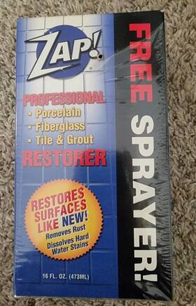 Zap 717460011124 Professional Cleaner Porcelain Fiberglass Tile Restorer 16 Fl Oz 95% Full