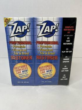 Zap 717460071166 Professional Restorer For Porcelain Fiberglass Tile Grout 16 Oz 2-pack