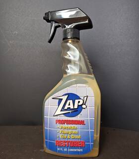 L10400801 Zap Htf Large 32oz Professional Tile And Grout Cleaner Restorer Con. 75% Full