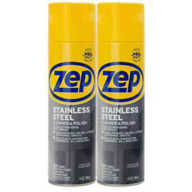 Zusstl142 Zep Stainless Steel Cleaner And Polish 14 Oz. Pack Of 2