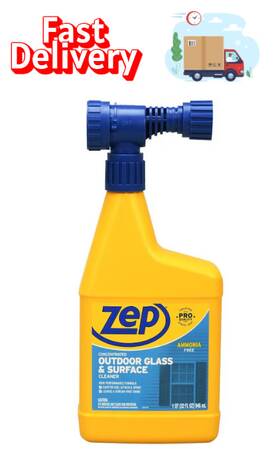 U49910 Zep Concentrated Outdoor Glass And Surface Hose End Sprayer Cleaner 32oz