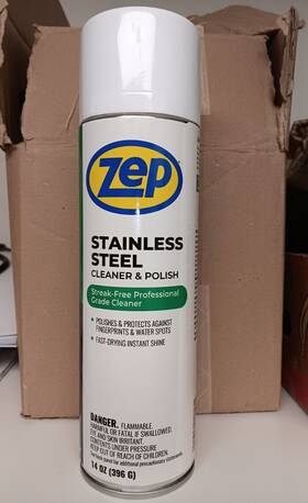 Zusstl144 Zep Box Of 4 Stainless Steel Cleaner And Polish -