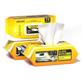 Zhijiu-03 Zhijiu 763464596051 Car Wipes Extra Large 8 Inch X For Interior Glass Leather And Multis