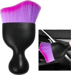 Ziciner-35np-h  Ziciner Car Detailing Brush Curved Soft Bristles Auto Removal Dust Collectors