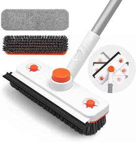 Zy014 Zubulun Long Handled Tub Tile Scrubber 60 Inches Shower Cleaning Brush With 360
