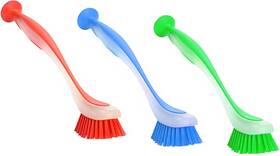 Zuvo 313051285259 Plastic Long Handled Scrubbing Suction Cup Durable Bristles Dish Washing Brush