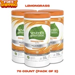 Seventh Generation Disinfecting Multi-surface Wipes, Lemongrass Citrus, 70 X3. Fixed Price $25.78.