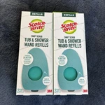 Tub & Shower Bathroom Swift Scrub Small Wand Refills By Scotch Brite Blue 2 Pk. Fixed Price $10.29.