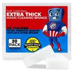 Stk 20 Pack Extra Thick Magic Cleaning Pads - Eraser Sponge Count, White. Fixed Price $21.76.