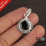 Sterling Silver Heart Black Onyx Stone Wife Bezel Trendy Wedding Pendant Jewelry. Fixed Price $16.11.
