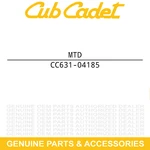Mtd 631-04185 Handle Panel Assembly Black Yard-machines Inch 60024PC 10528PC. Fixed Price $73.80.