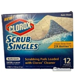 Clorox Singles Bathroom Scrubbing Loaded Rain Clean 12 Pads Open Box. Fixed Price $60.00.