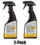 Flitz Stainless Steel & Chrome Cleaner Two Pack 16OZ Spray Bottle (see Video). Fixed Price $32.95.
