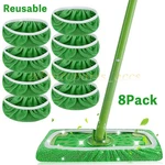 8 Pack Reusable Microfiber Mop Pads Compatible With Swiffer Sweeper Washable. Fixed Price $9.85.