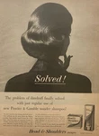 Vintage 1963 Procter & Gamble Head Shoulders Dandruff Shampoo Print. Fixed Price $14.00.