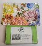 Michel Design Works Summer Days Glass Soap Trinket Dish Floral Butterfly Nib. Fixed Price $11.99.
