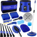 21PCS Car Wash KIT,62" Brush Mop With Long Handle (blue). Fixed Price $53.00.