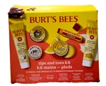 Burt's Bees Gifts Tips And Toes Kit 6 Travel Size Lemon & Coconut Scents. Fixed Price $11.00.