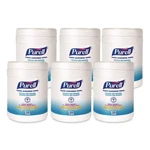Purell 911306CT 6.75 In. X Sanitizing Hand Wipes - White, (6/CARTON) New. Fixed Price $90.00.