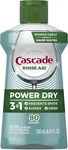 Cascade Platinum Dishwasher Rinse Aid, Shine & Dry Boost, 8.45 Fl Oz. Fixed Price $7.28.