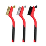 Fsturios 3 Pcs Wire Brush Set, 7 Inch Brass/stainless Steel/nylon. Fixed Price $11.84.