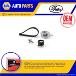 Timing Belt & Water Pump Kit Fits Nissan Almera MK2 1.5D 2003 K9K722 Set Gates. Fixed Price $176.21.