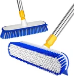 12" Wide Floor Scrub Brush With Long Handle, 2-IN-1 Deck Cleaning 55". Fixed Price $29.99.