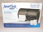 Angel Soft Toilet Paper Dual Dispenser + 4 Rolls Side By Careless Tissue. Fixed Price $16.90.
