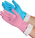 Hsl Household Cleaning Gloves - Pairs Medium (pack Of 2), Blue+pink. Fixed Price $14.76.