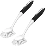 Setsail Dish Brush With Handle, 2PACK Stiff Bristles Scrubber Built-in. Fixed Price $12.79.