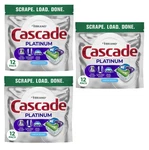 Cascade Platinum Dishwasher Pods Fresh Scent Detergent Soap 12 Count (3 Pk). Fixed Price $12.97.