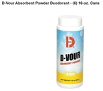 (case Bottles) Big 166 D-vour Absorbent Powder- Lemon New *free Shipping*. Fixed Price $36.00.