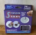 24 Pk Fresh-n-clean Lavender Sink Drain Sticks Kitchen/bath Deodorizer X3 Packs. Fixed Price $15.00.