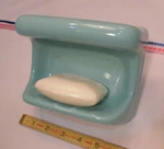 Vintage *leaf Green* Ceramic Soap Dish With Grab Bar; High Quality;japan Nos. Fixed Price $68.55.