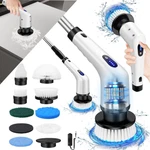 Electric Scrubtastic Rechargeable Cordless Spin Scrubber W/ Heads Cleaning Mop. Fixed Price $15.70.
