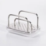 Stainless Steel Sink Sponge Holder: Kitchen Caddy,spot Clean, 4.25" Width. Fixed Price $18.19.