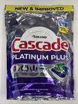 Cascade Platinum Plus 19 Action Pacs Dishwasher Detergent New & Improved 10.7OZ. Fixed Price $11.95.