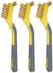 3-PACK Basics Brass Mini Brushes, Soft Grip, 1/2 Inch, Yellow/grey New Usa.... Fixed Price $12.37.