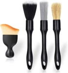 4 Pcs Car Detailing Brush Set For Cleaning Interior Exterior, Boars Black. Fixed Price $12.16.