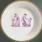 Antique 19TH C. English Regency Porcelain Plate /dish Adam Buck Puce Purple 1810. Fixed Price $165.00.