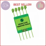 Green Gobbler Hair Grabber Drain Snake - 5 Pack (great For Sink & Shower Clogs). Fixed Price $13.28.