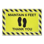 Apache Mills 3984528782X3 24 36 Maintain Feet Thank You Floor Mats Bk/yl New. Fixed Price $24.61.