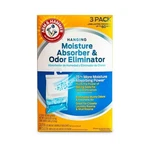 (3-PACK) 16 Oz. Moisture Absorber Odor Eliminator Hanging Bags Arm And Hammer. Fixed Price $17.50.