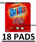 18 Pads - Brillo Steel Wool Scouring Soap Pots Pans Grills Dishes Kitchen. Fixed Price $5.99.