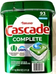 Cascade Complete Dishwasher Detergent With Dawn 93 Actionpacs. Fixed Price $32.40.