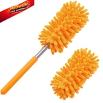 Microfiber Duster For Cleaning, Tukuos Hand Washable 2 Attachments, Orange. Fixed Price $10.72.